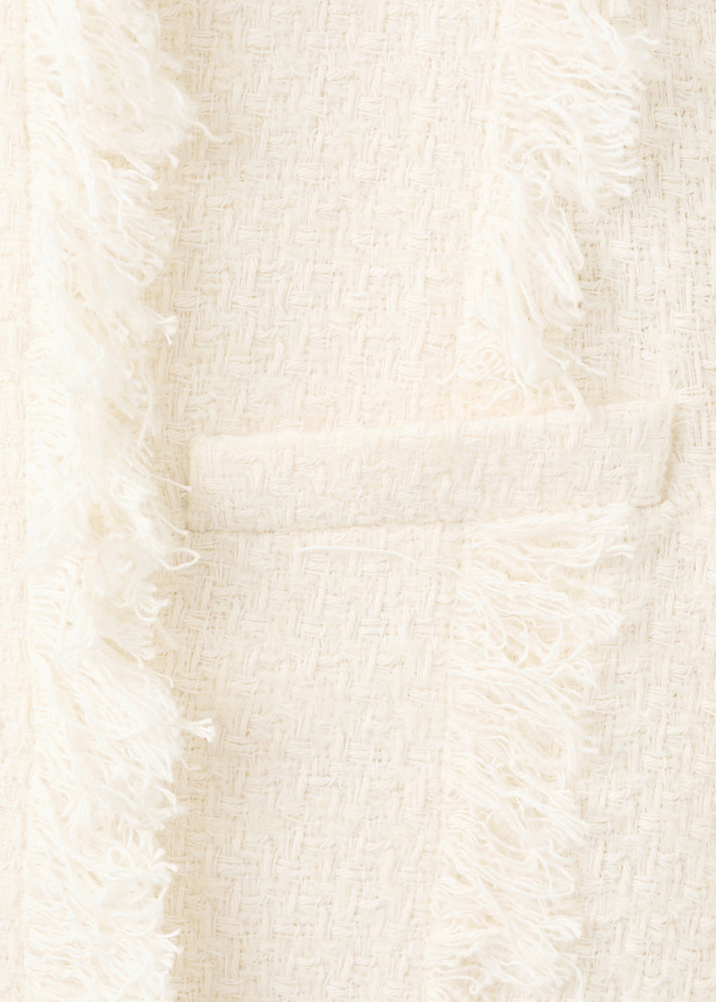 Tweed Jacket With Frayed Ends