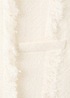 Tweed Jacket With Frayed Ends