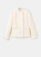 Tweed Jacket With Frayed Ends