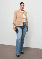 Tweed Jacket With Frayed Ends