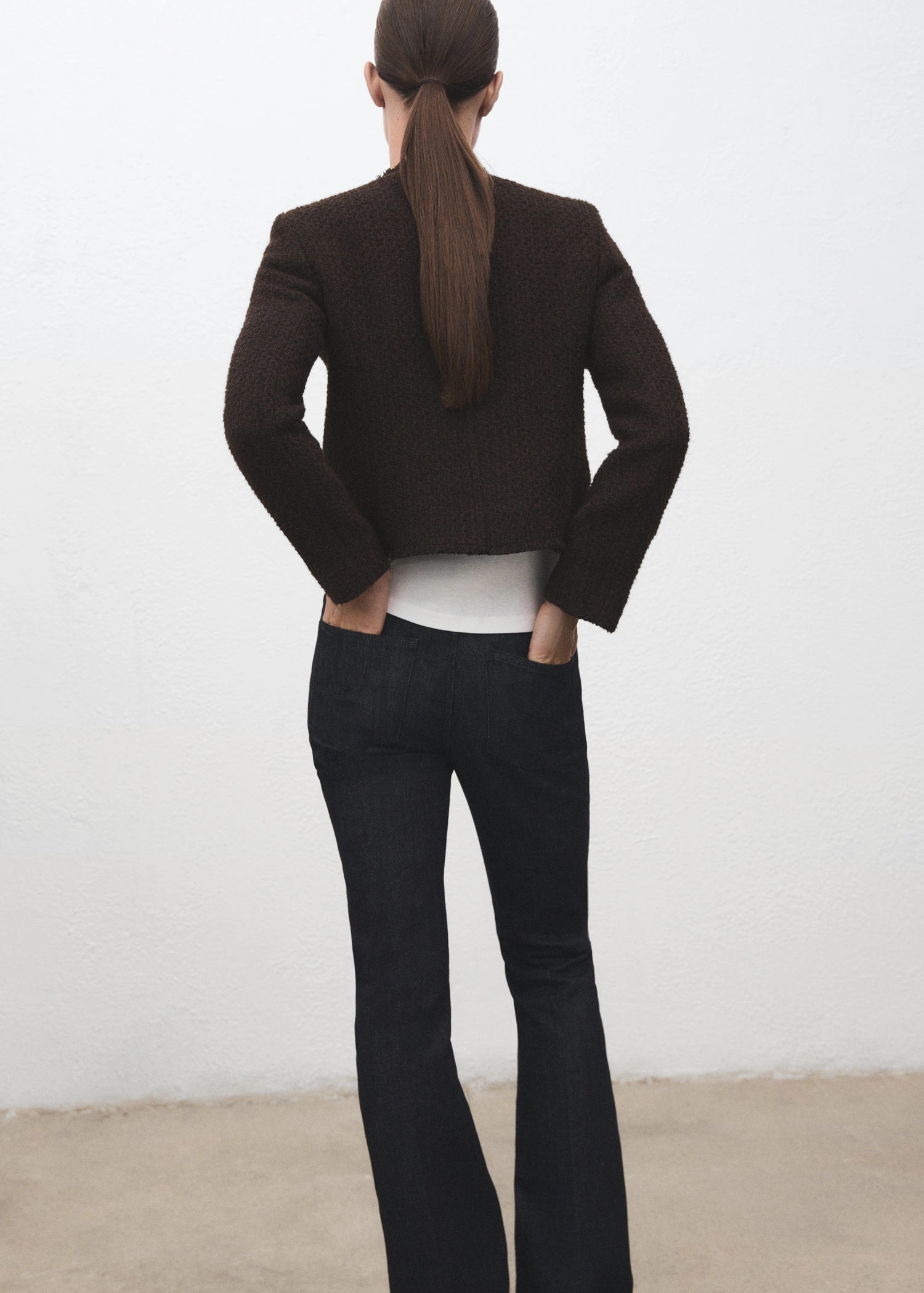 Tweed Jacket With Frayed Ends