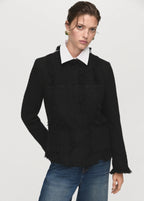 Tweed Jacket With Frayed Ends