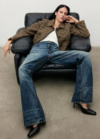 Tweed Jacket With Fur Collar