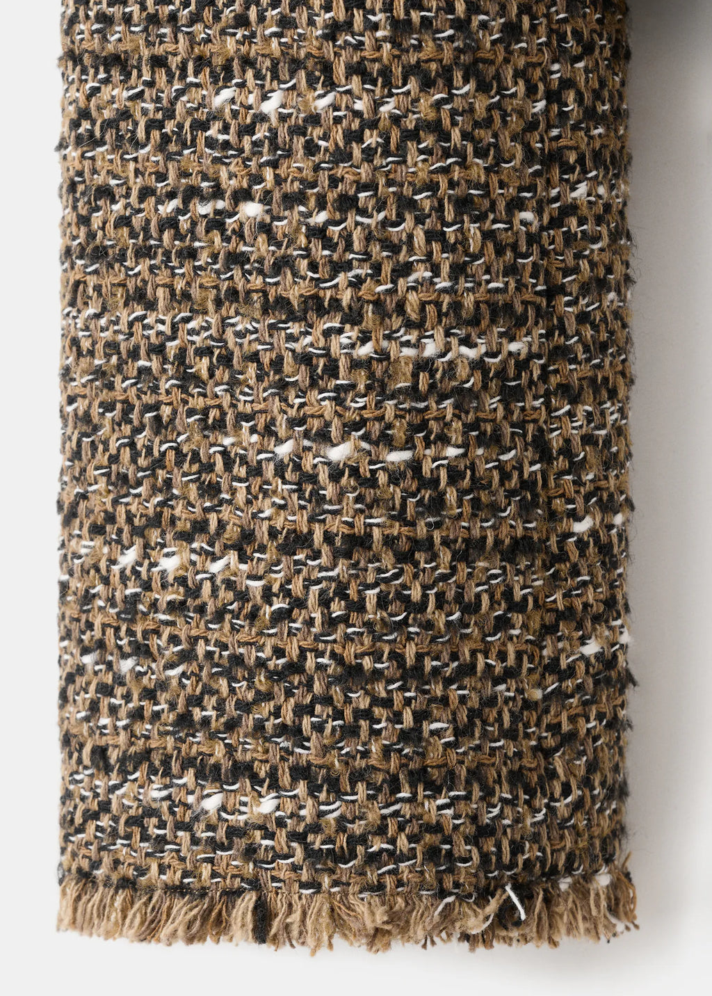 Tweed Jacket With Fur Collar