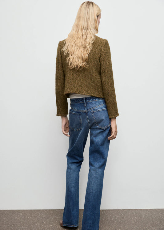 Tweed Jacket With Jewel Buttons