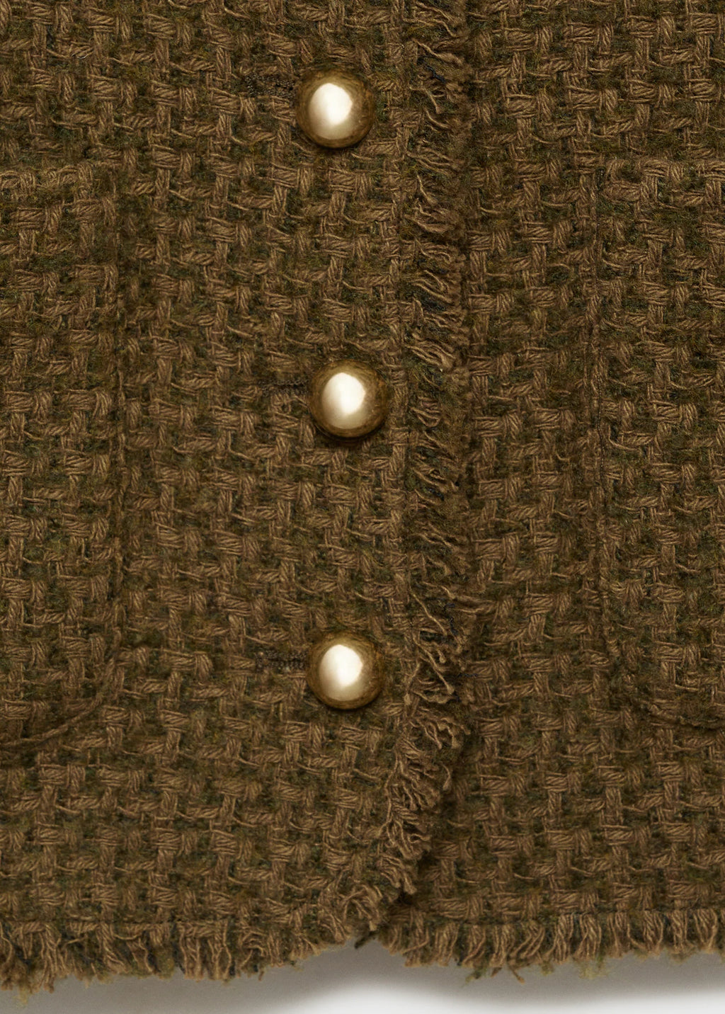 Tweed Jacket With Jewel Buttons