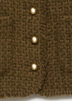 Tweed Jacket With Jewel Buttons
