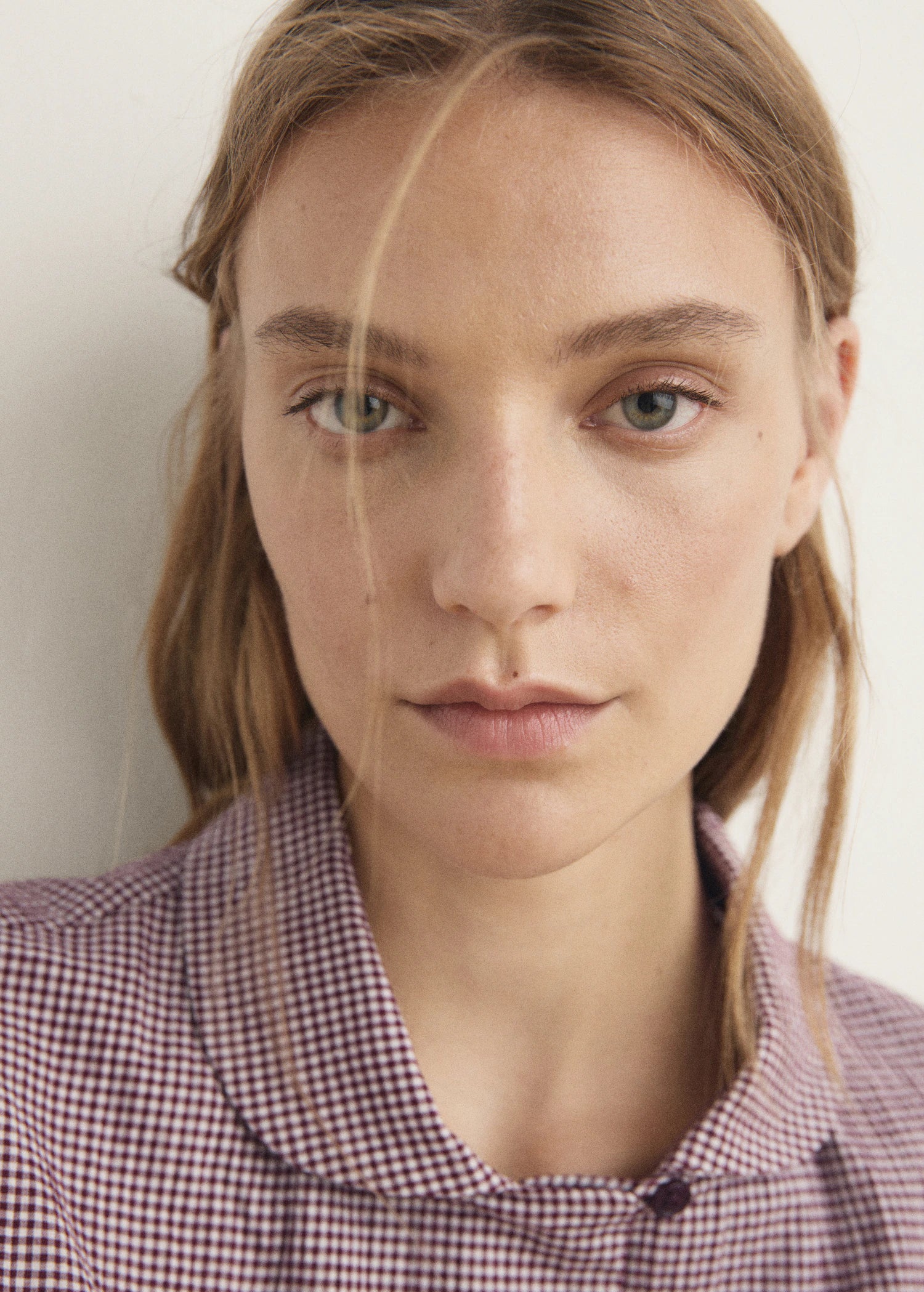 Two Piece Cotton Pyjamas In Gingham Check