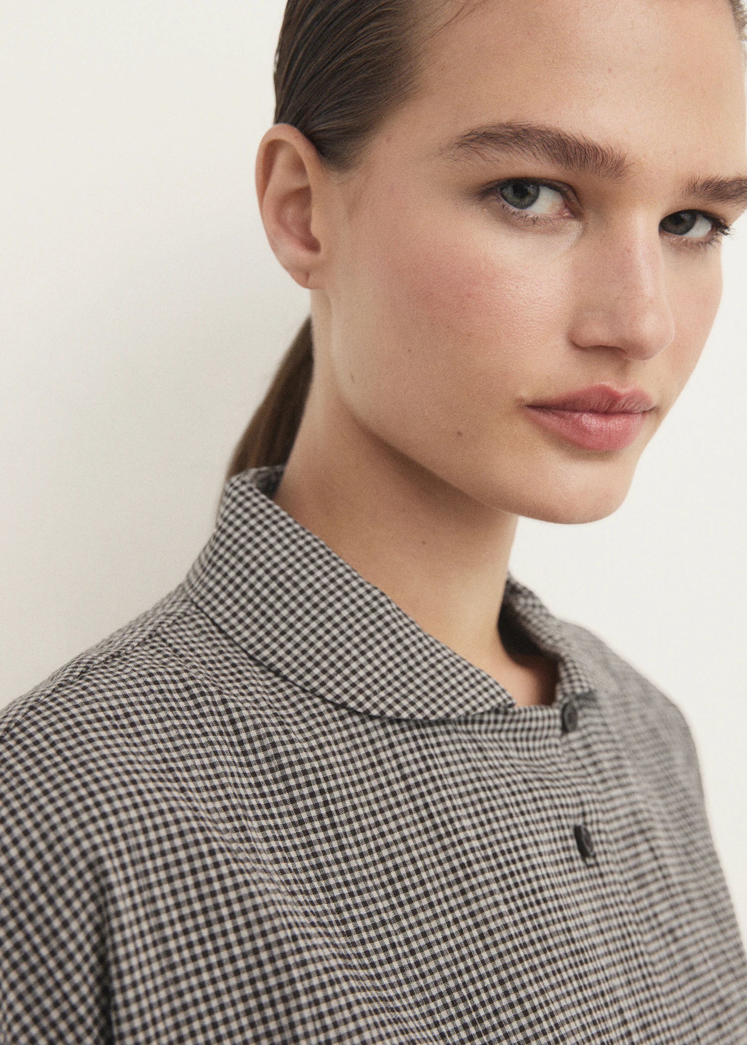 Two Piece Cotton Pyjamas In Gingham Check