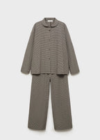 Two Piece Cotton Pyjamas In Gingham Check