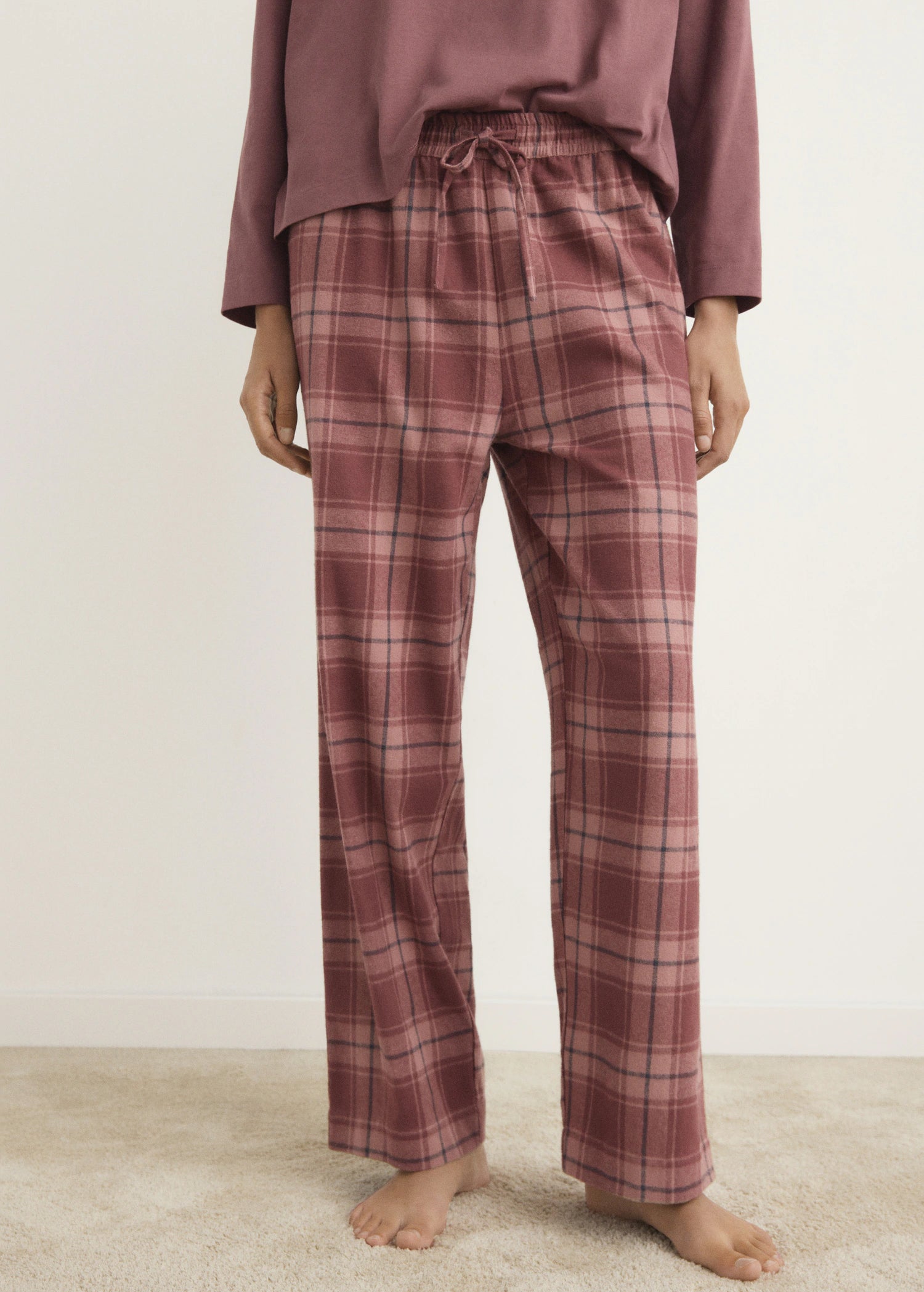 Two Piece Flannel Check Pyjamas