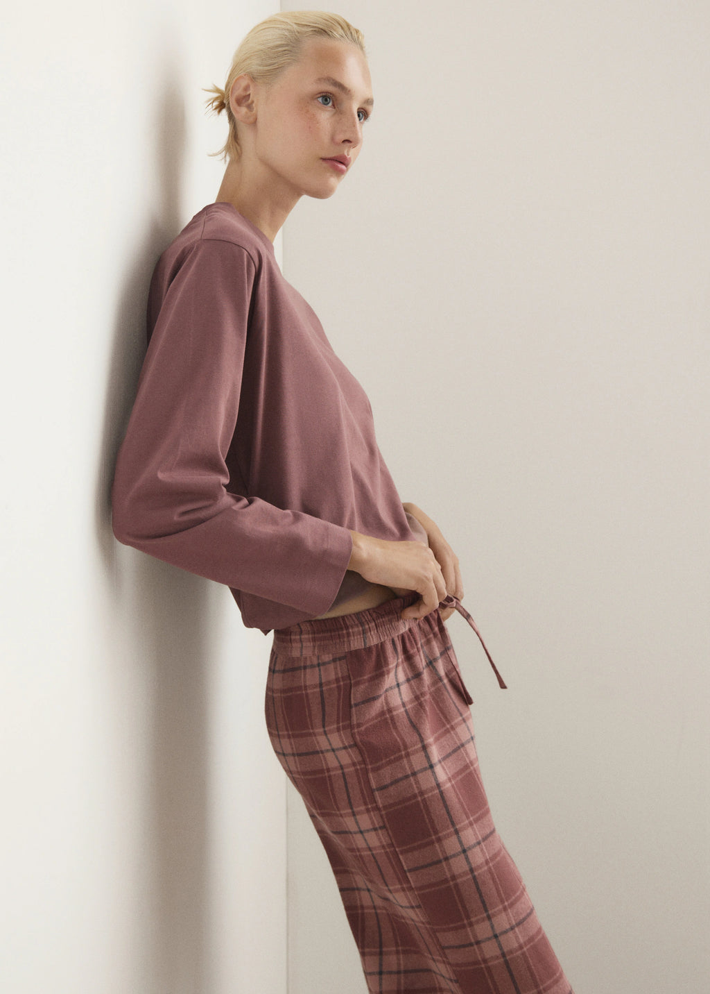 Two Piece Flannel Check Pyjamas