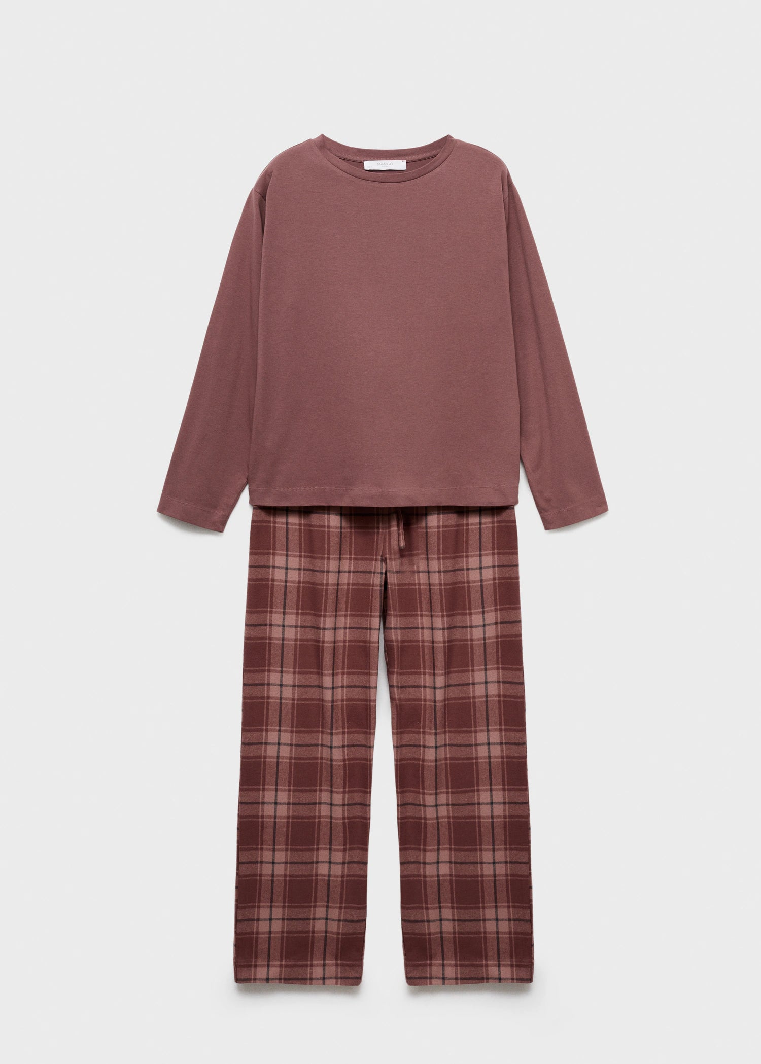 Two Piece Flannel Check Pyjamas