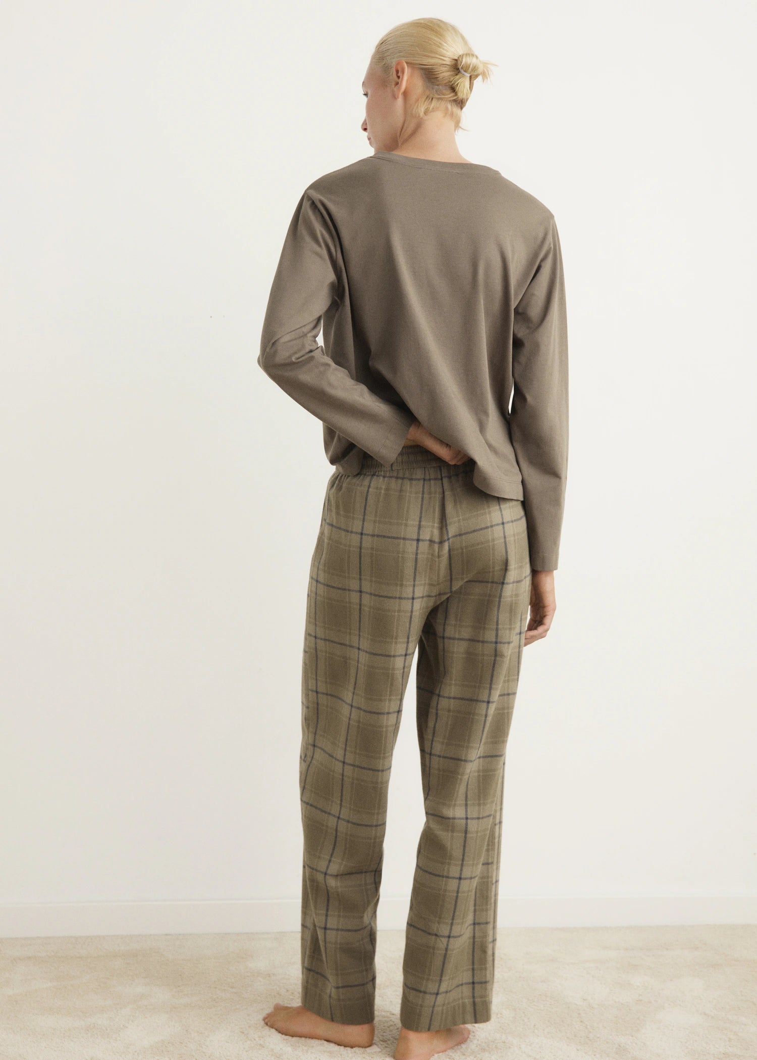 Two Piece Flannel Check Pyjamas