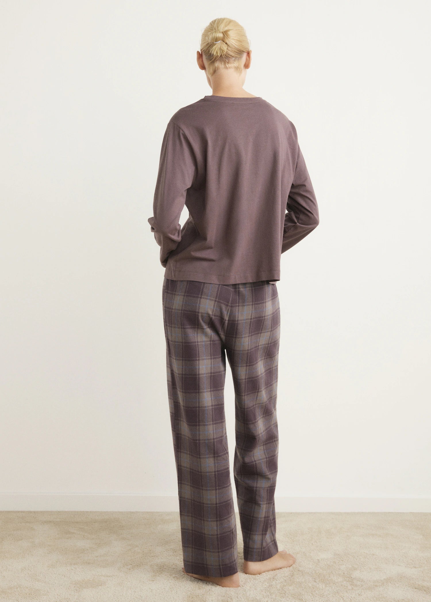 Two Piece Flannel Check Pyjamas
