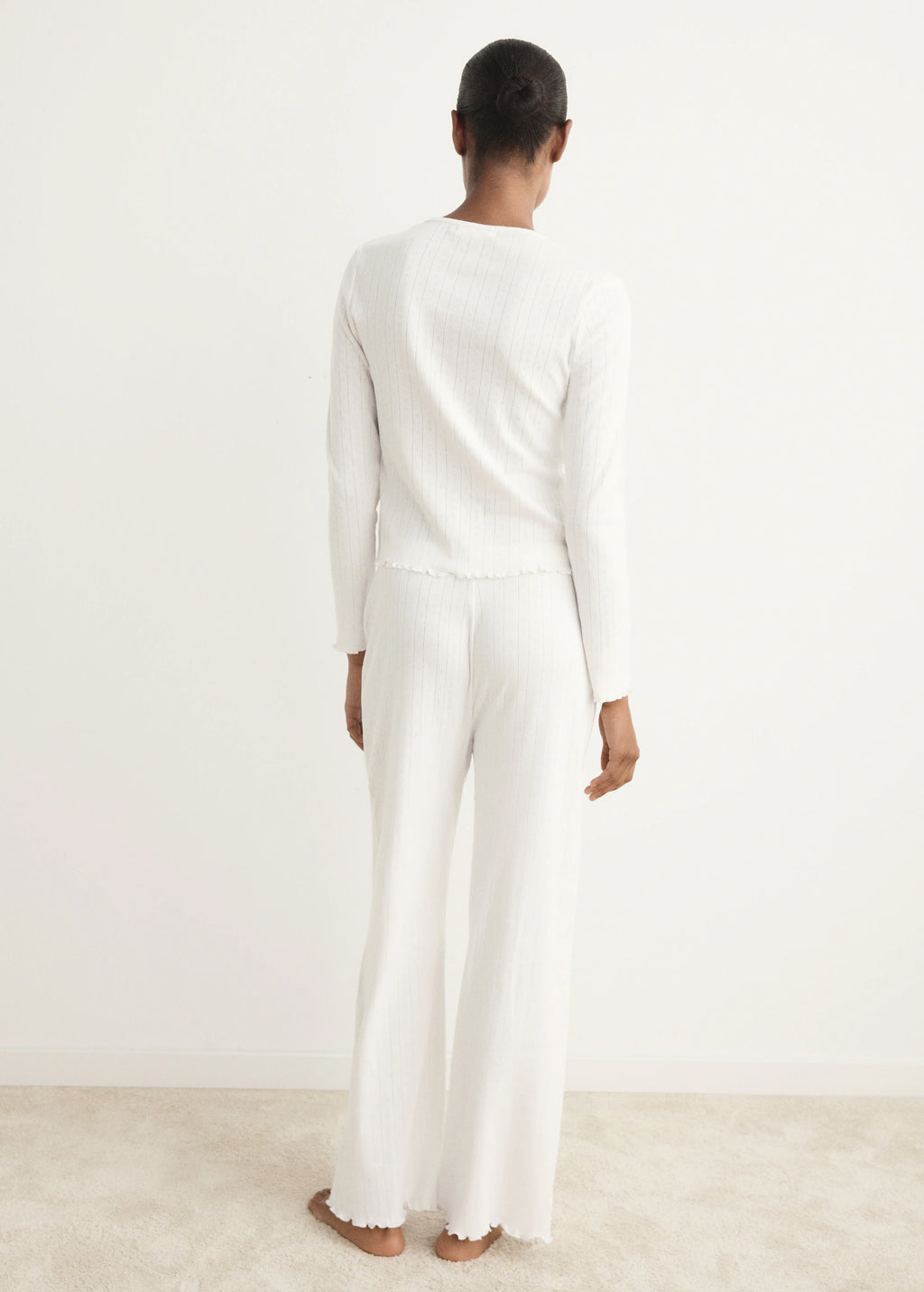 Two Piece Openwork Cotton Pyjamas