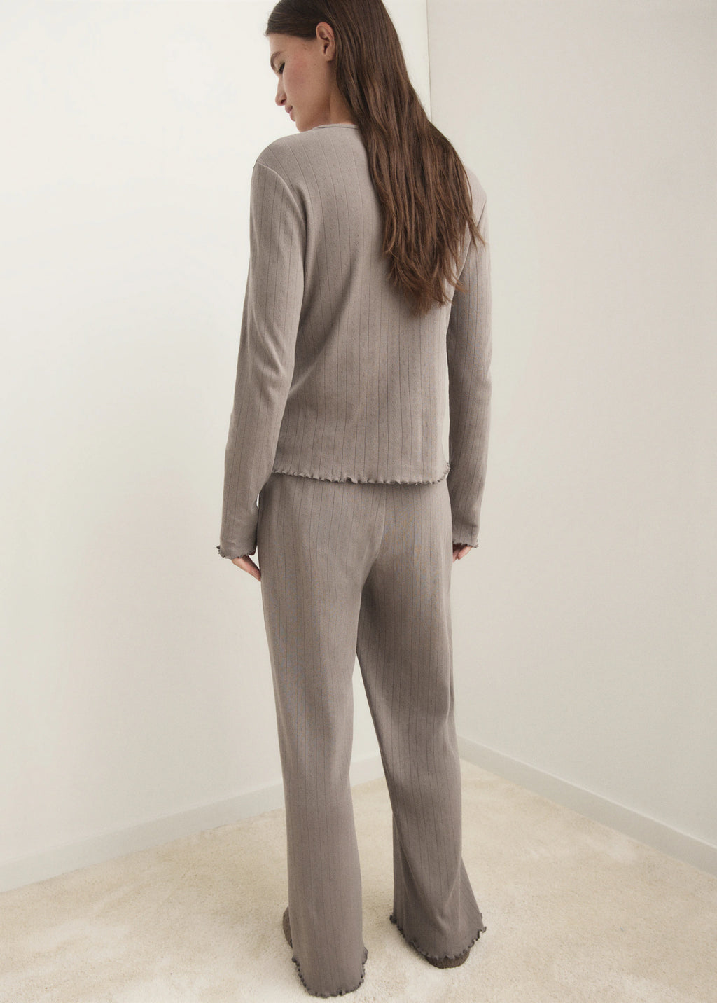 Two Piece Openwork Cotton Pyjamas