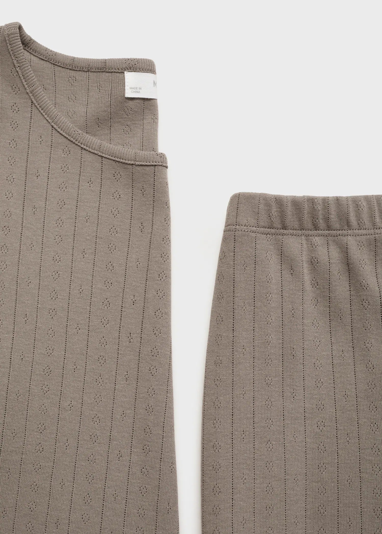 Two Piece Openwork Cotton Pyjamas