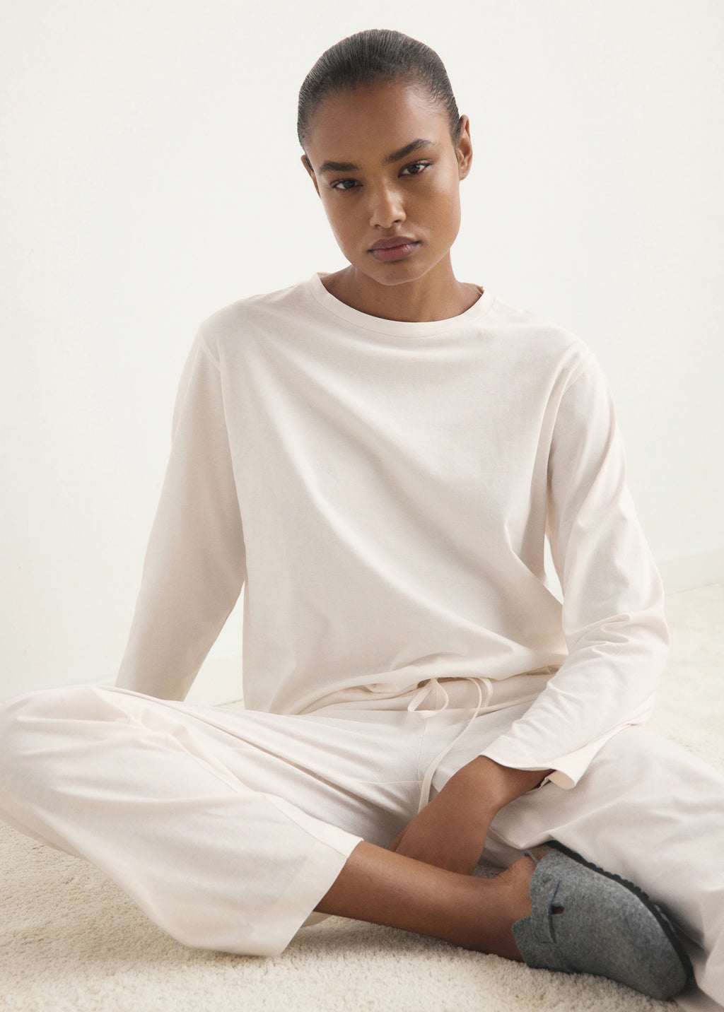 Two Piece Plain Cotton Pyjamas