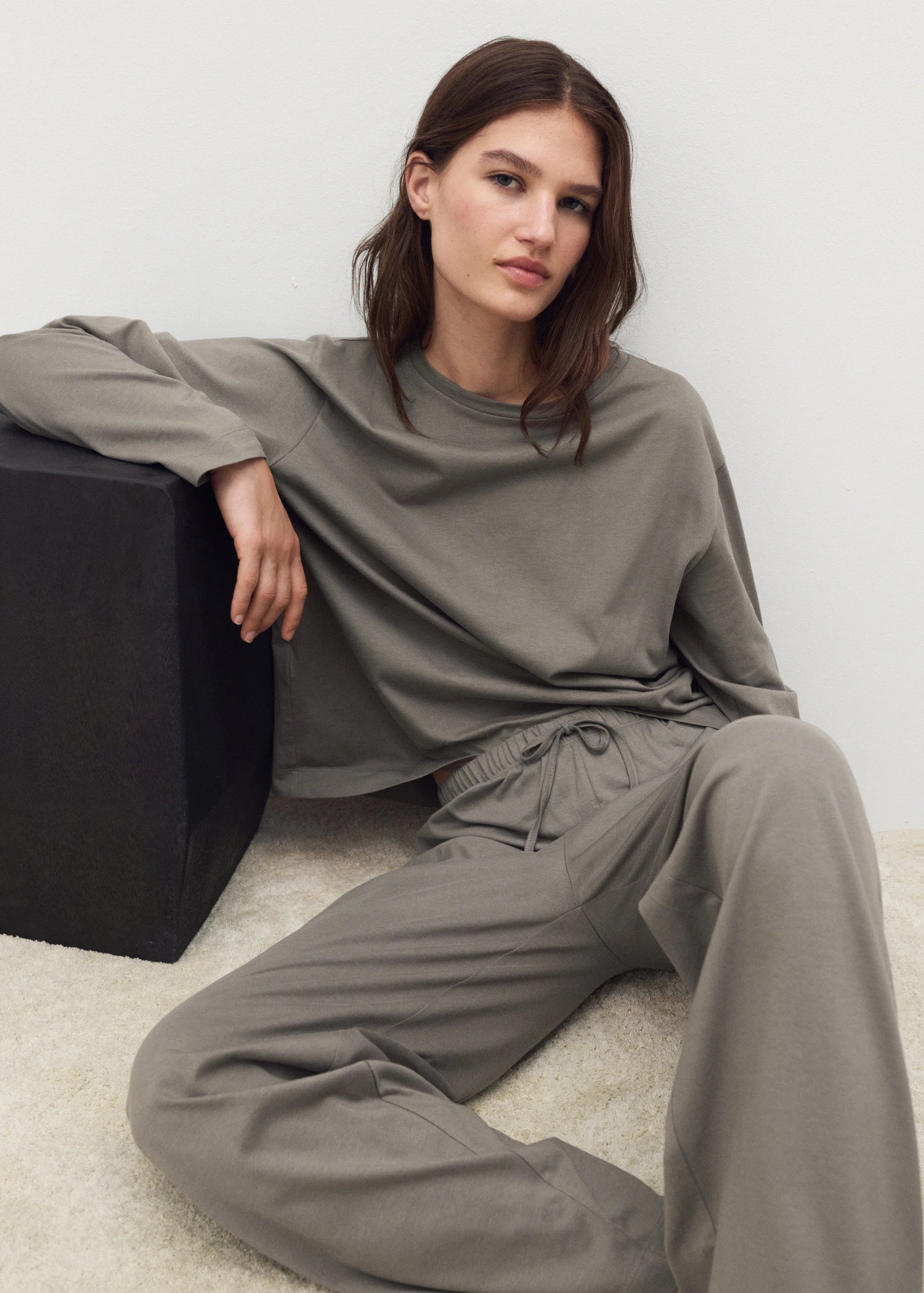 Two Piece Plain Cotton Pyjamas