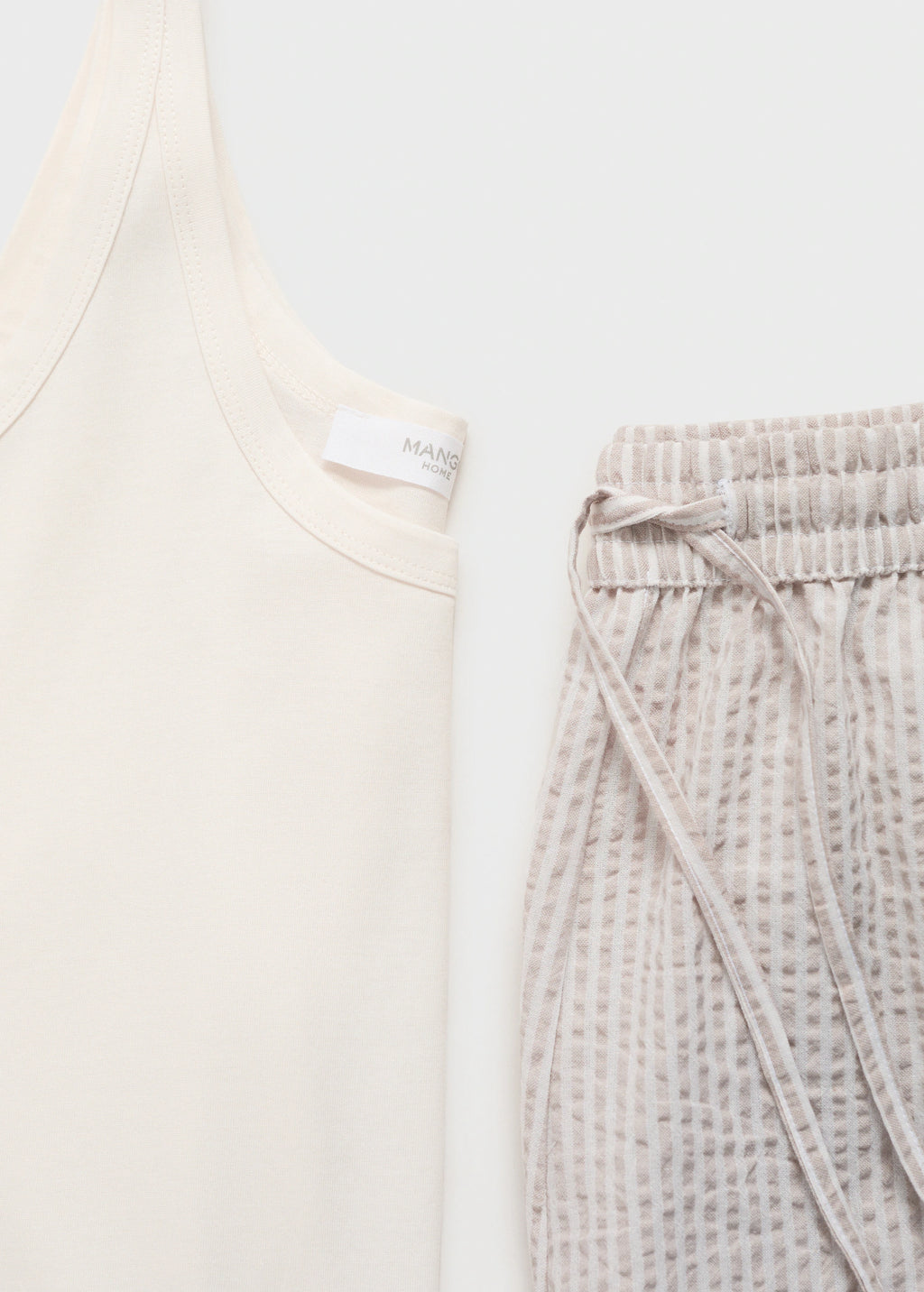 Two Piece Striped Seersucker Pyjama Shorts