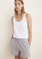 Two Piece Striped Seersucker Pyjama Shorts