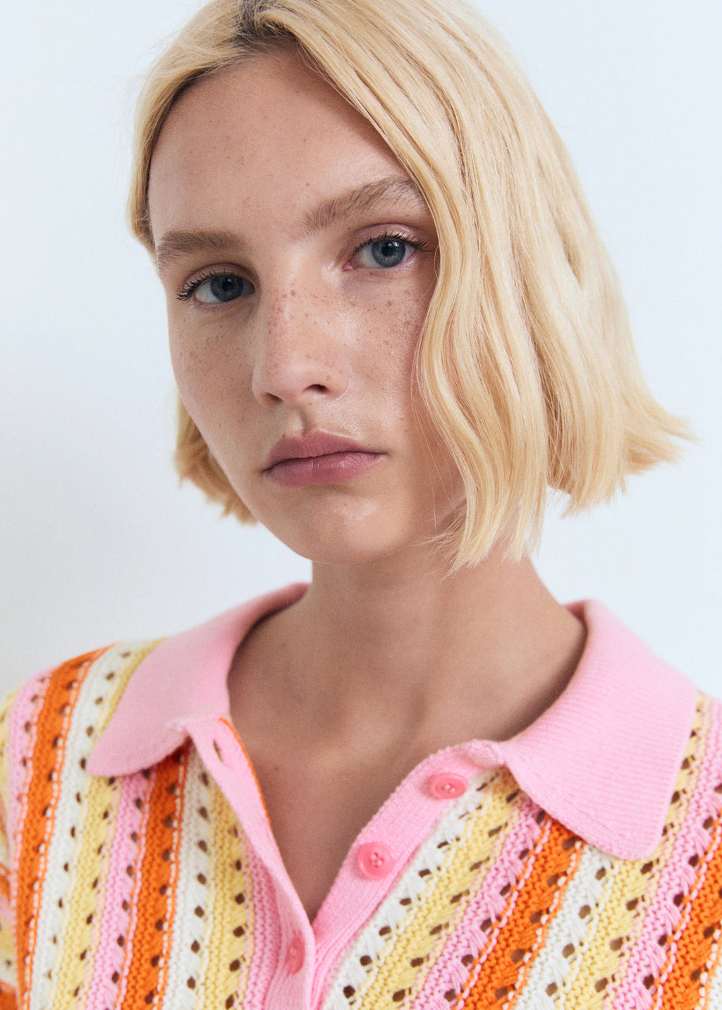 Two Tone Striped Crochet Sweater