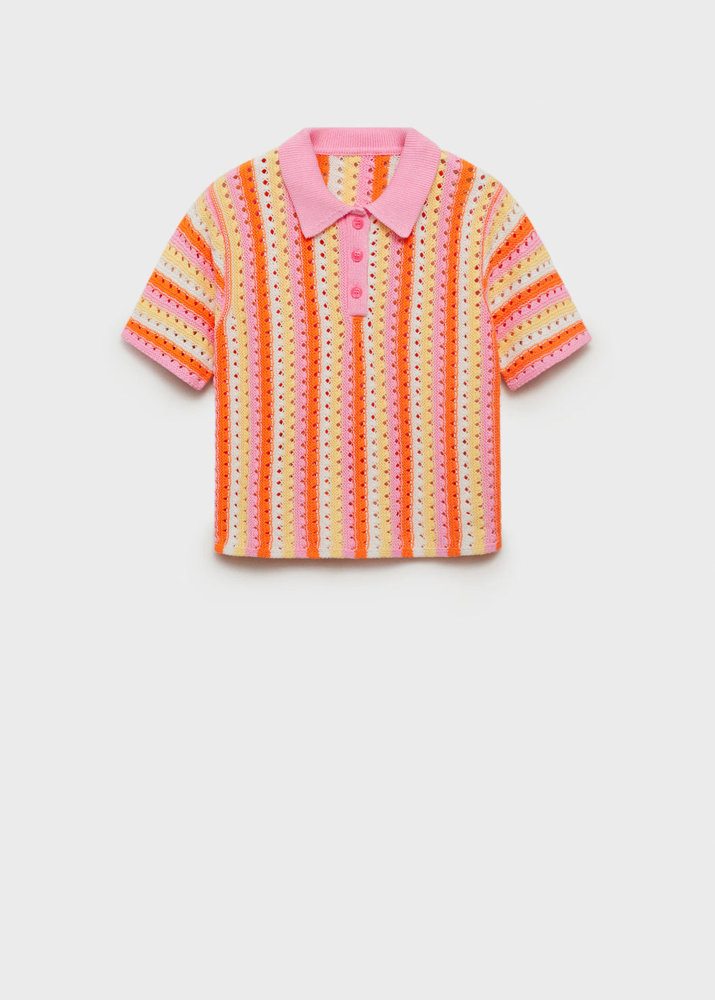 Two Tone Striped Crochet Sweater