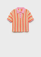 Two Tone Striped Crochet Sweater