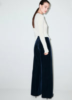 Velvet Wide Leg Trousers