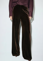 Velvet Wide Leg Trousers