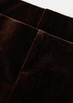 Velvet Wide Leg Trousers