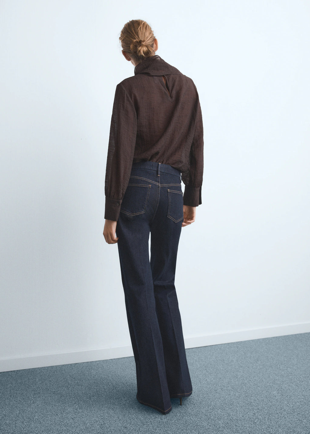 Violet Flared High Rise Jeans