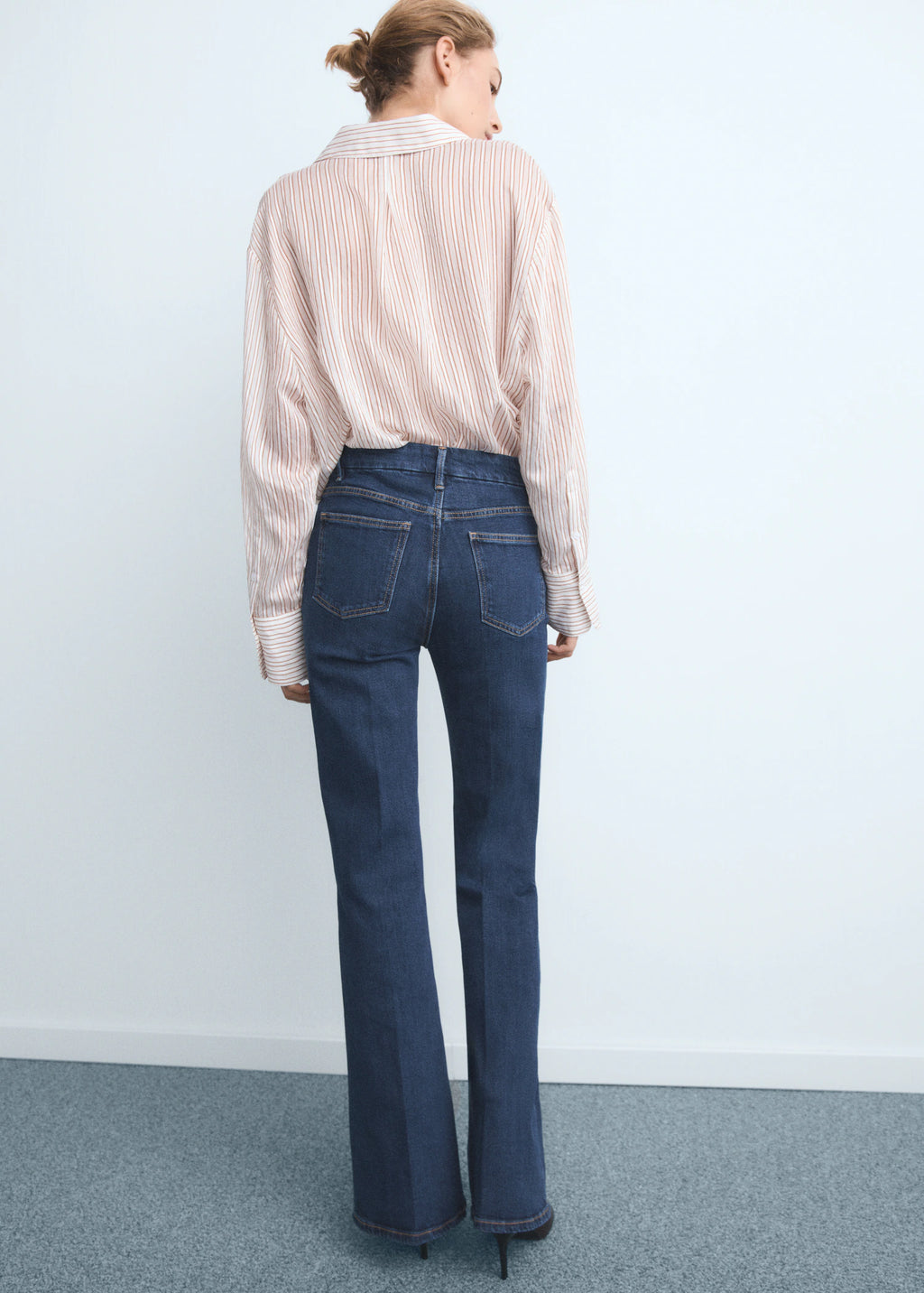 Violet Flared High Rise Jeans