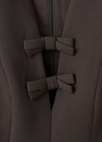 V Neck Blouse With Bows