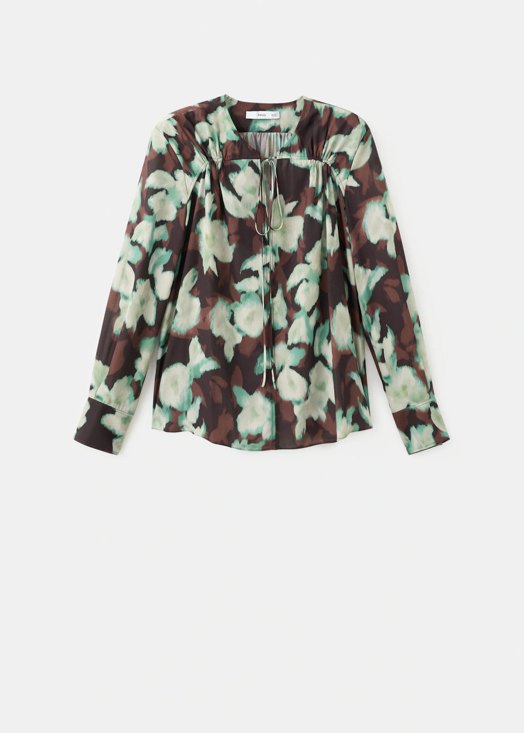 V Neck Blouse With Tie