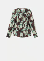 V Neck Blouse With Tie