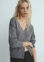 V Neck Cardigan With Pockets