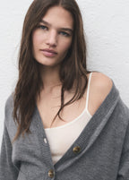 V Neck Cardigan With Pockets