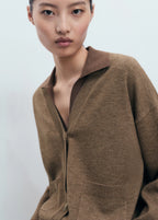 V Neck Cardigan With Pockets