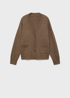 V Neck Cardigan With Pockets