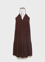 V Neck Cotton Dress
