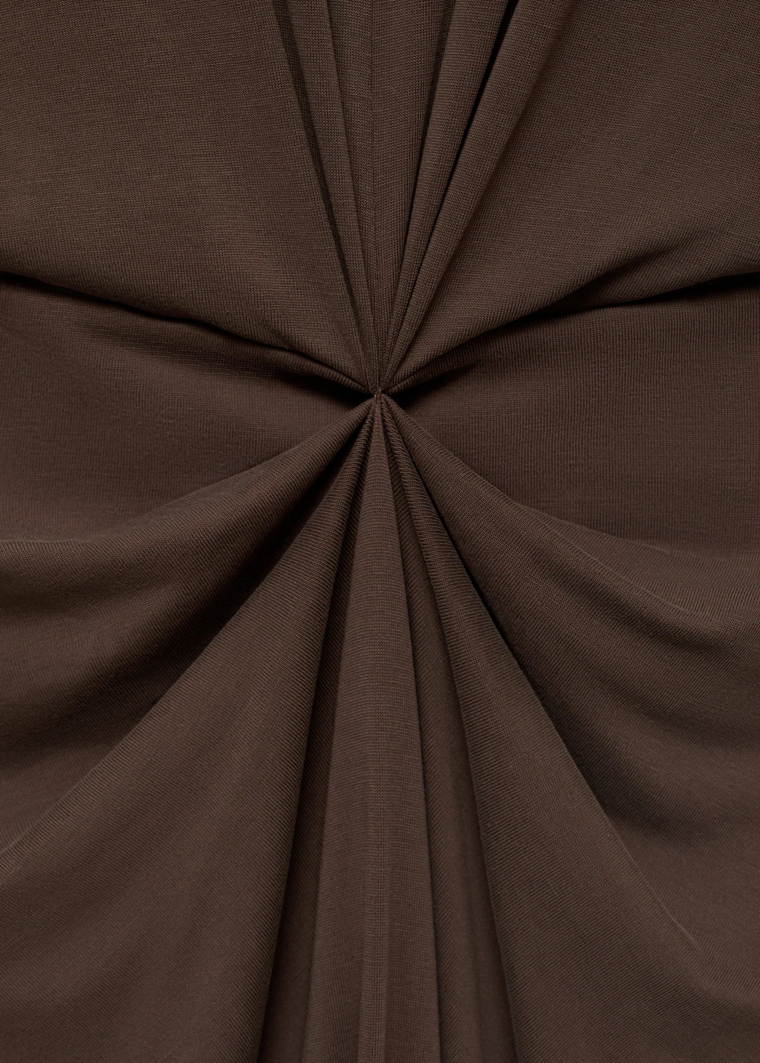 V Neck Dress With Gathered Neckline