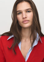 V Neck Knitted Cardigan