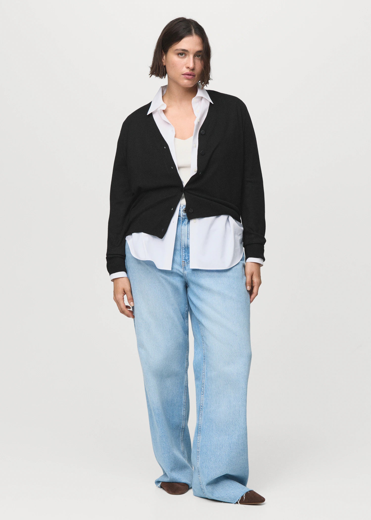 V Neck Knitted Cardigan