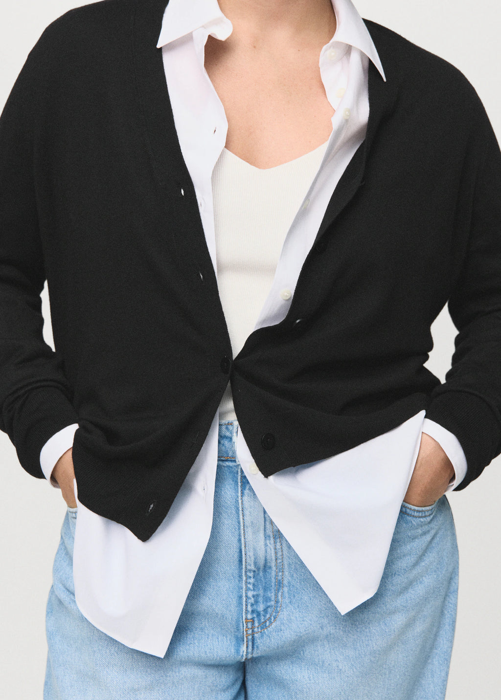 V Neck Knitted Cardigan