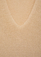 V Neck Lurex Sweater