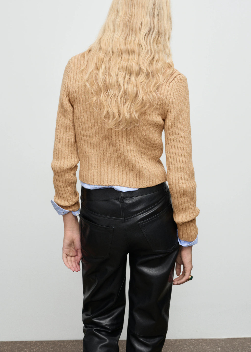 V Neck Ribbed Cardigan