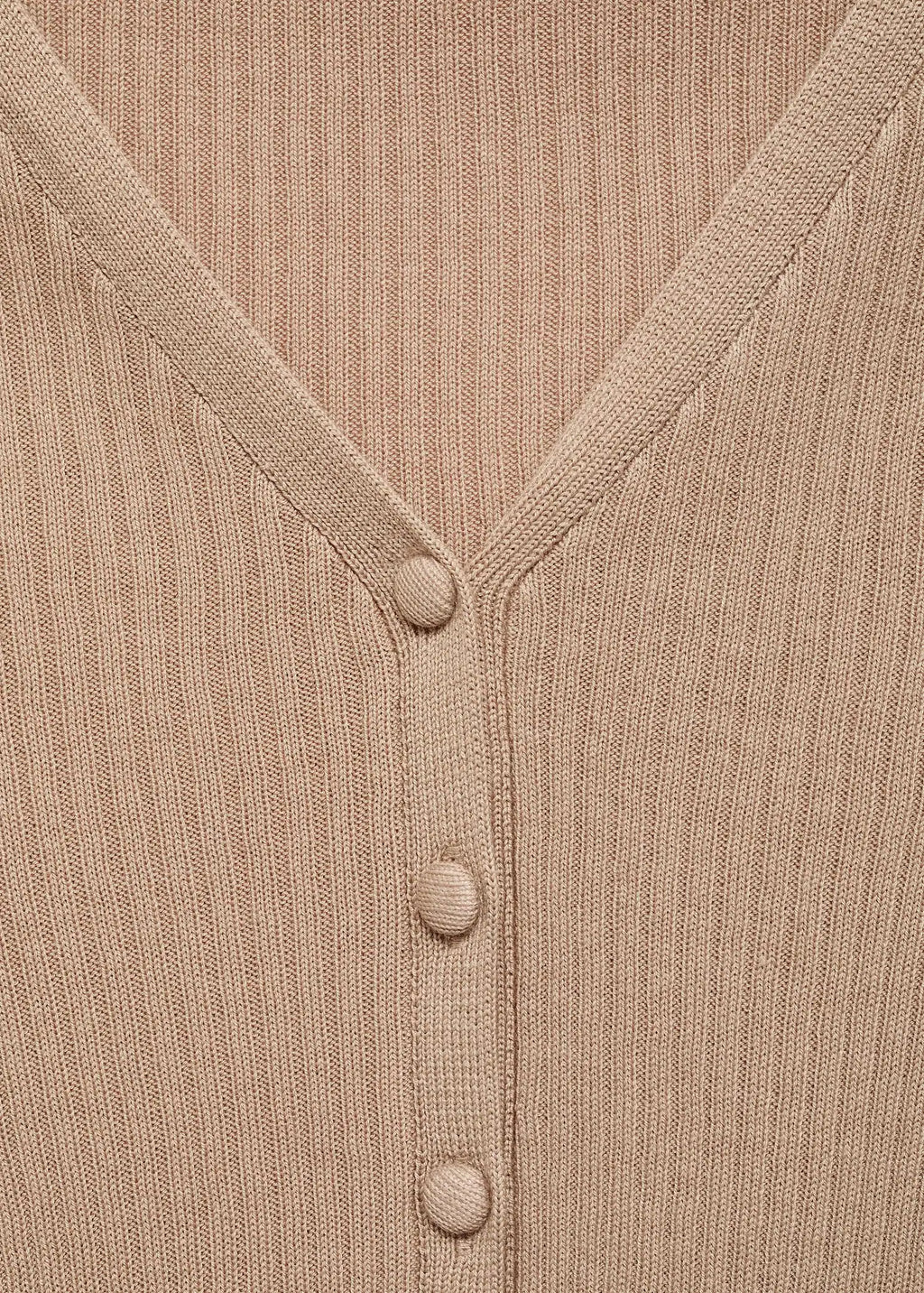 V Neck Ribbed Knit Sweater