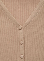 V Neck Ribbed Knit Sweater